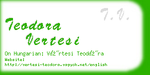teodora vertesi business card